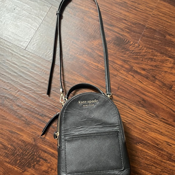 Kate Spade Mini Black Convertible Leather Backpack - Picture 4 of 8